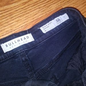 Bullhead Denim co high rise black shorts.